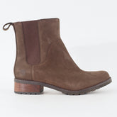 Womens Timberland EK Bethel 26658 Dark Brown Leather Zip Up Casual Chelsea Boots